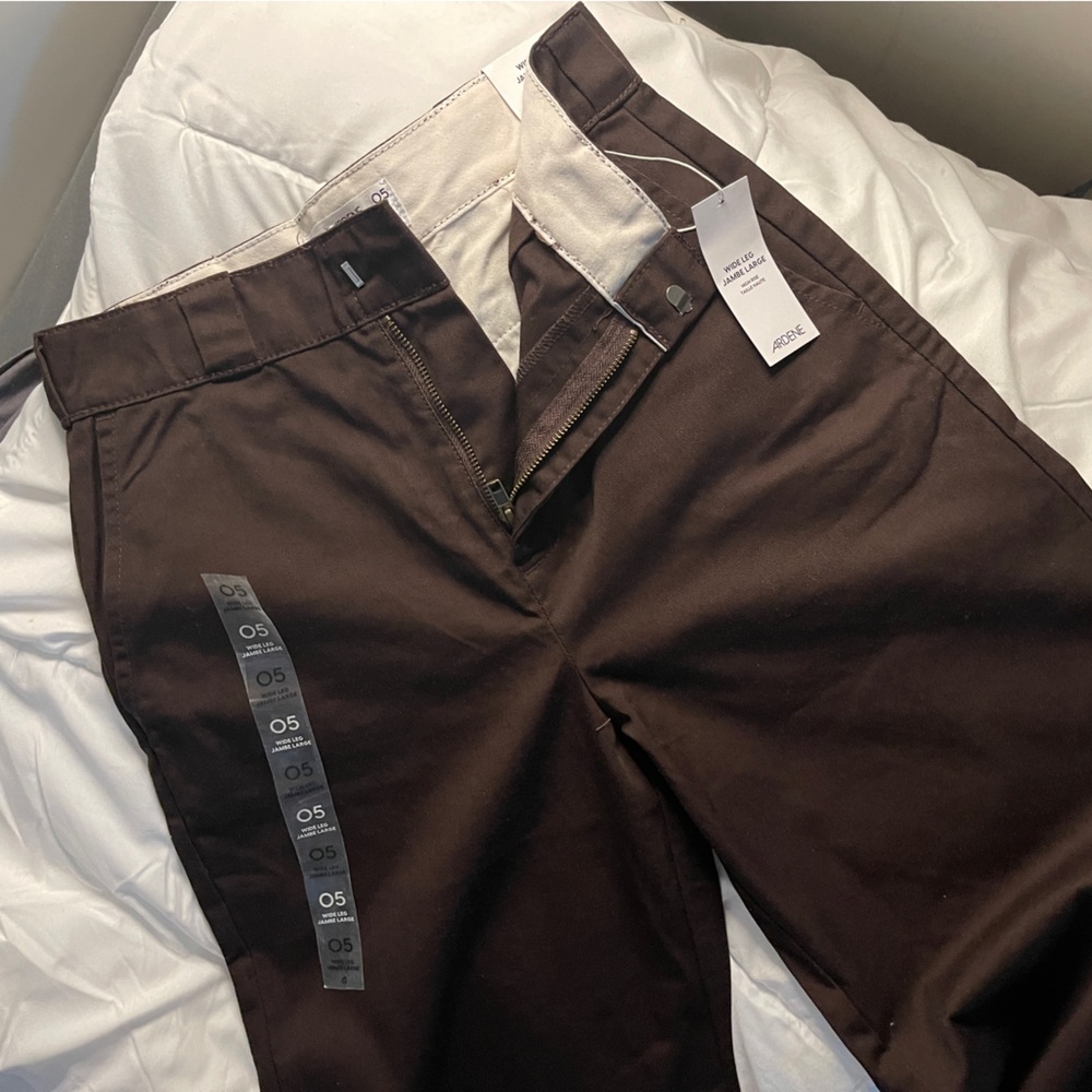 NWT Wide leg jambe large high rise tailored pants